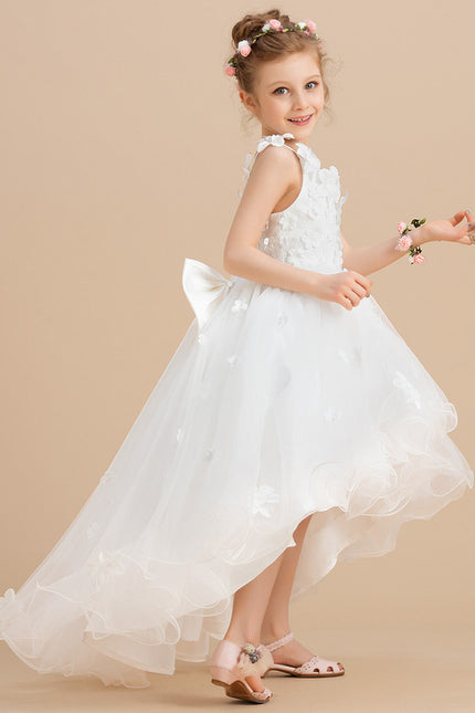 Robe Asymétrique Tulle Florale - gallery 4