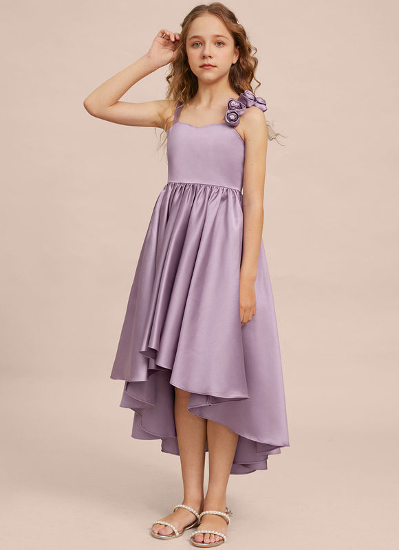 Robe Asymétrique Satin Lilas 3D - gallery 6