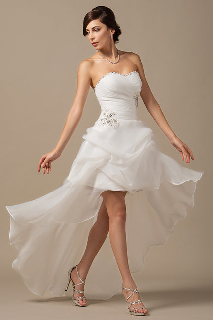 Robe Asymétrique Organza Éclatante - gallery 3