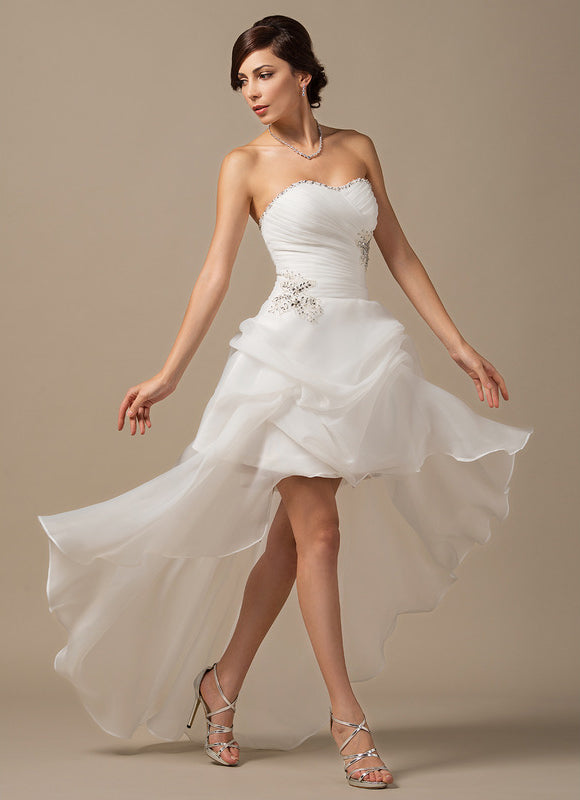 Robe Asymétrique Organza Éclatante - gallery 3