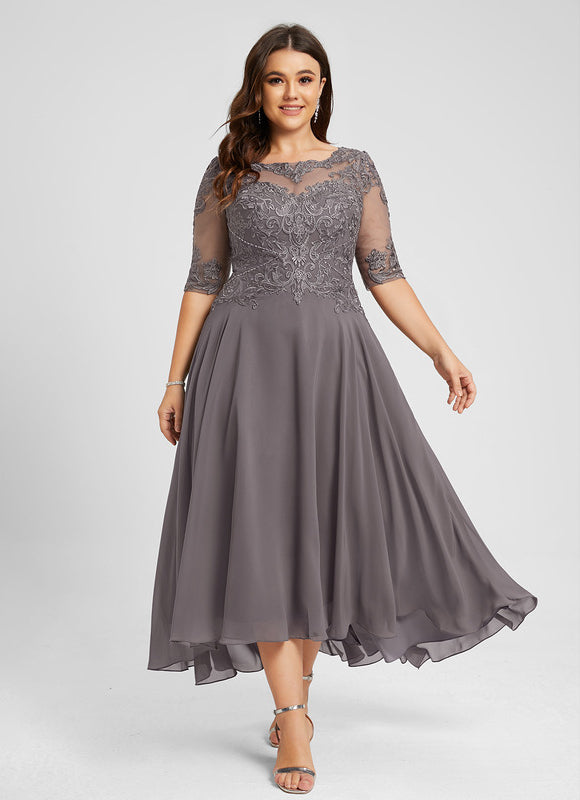 Robe Asymétrique Mère Élégante - gallery 7