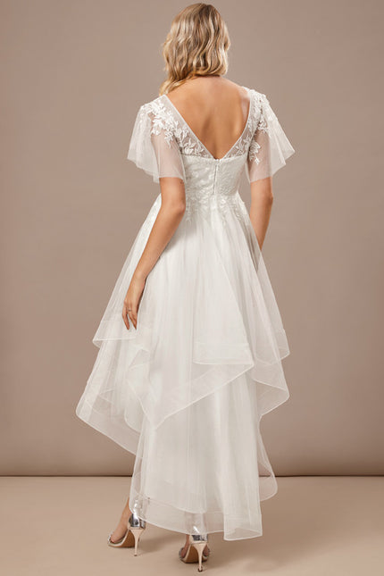 Robe Asymétrique Tulle Élégante - gallery 5