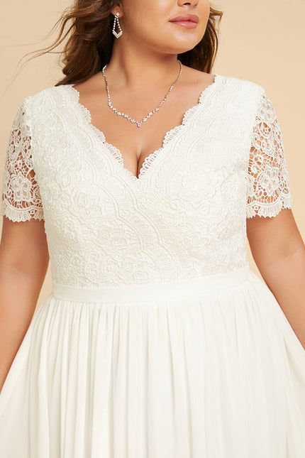 Robe Asymétrique Élégante Dentelle - gallery 7