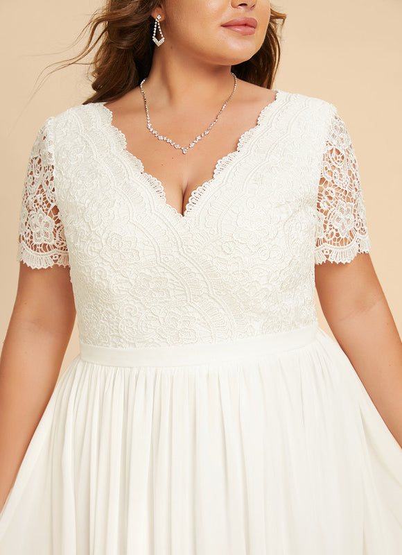 Robe Asymétrique Élégante Dentelle - gallery 7