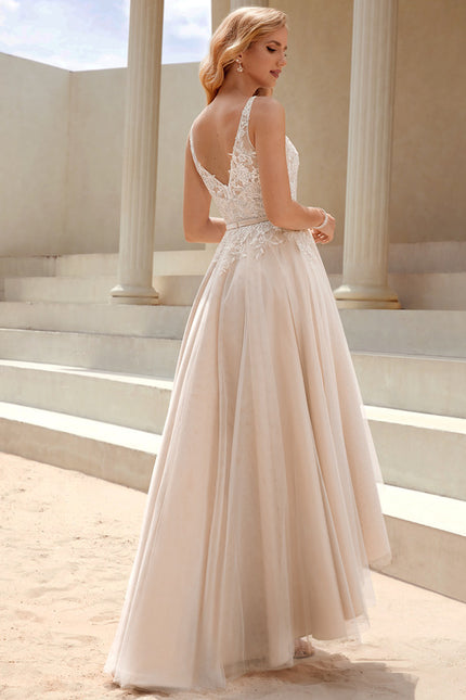Robe Asymétrique Tulle Nude - gallery 2