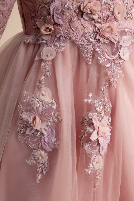 Robe Asymétrique Tulle Fleurie - gallery 6
