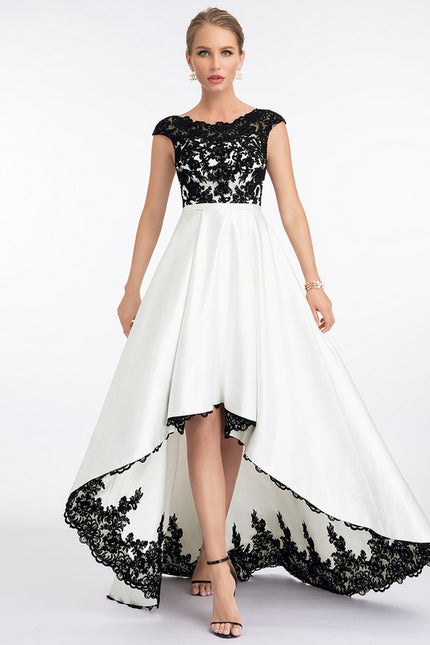 Robe Asymétrique Élégante Bicolore - gallery 4