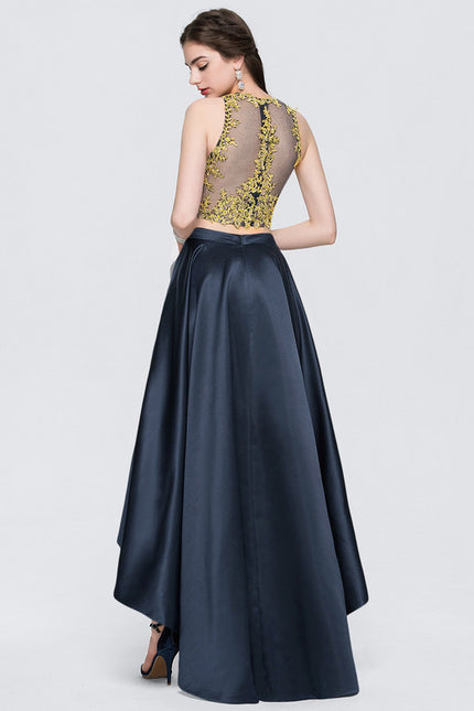 Robe Asymétrique Satinée Éclatante - gallery 3