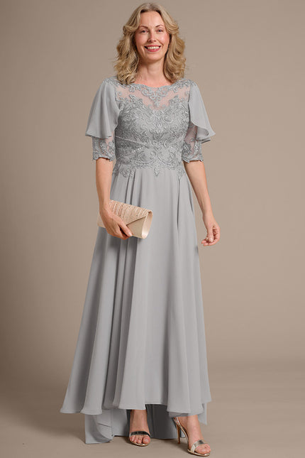 Robe Asymétrique Grise Élégante