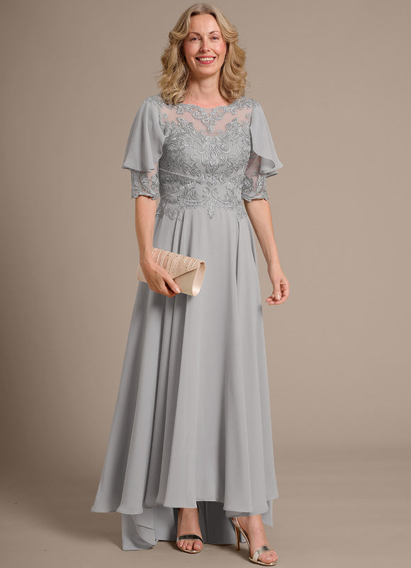 Robe Asymétrique Grise Élégante