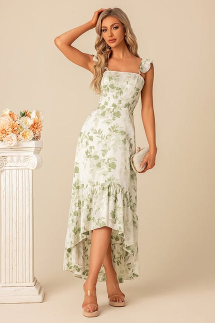 Robe Asymétrique Florale Légère - gallery 6