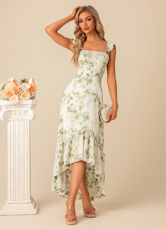 Robe Asymétrique Fleurie Légère - gallery 6