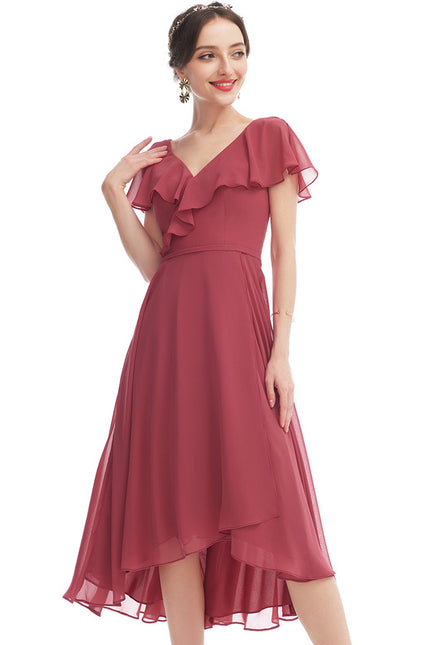 Robe Asymétrique Fluide Vert Pâle - gallery 3