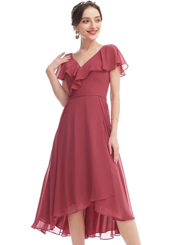Robe Asymétrique Fluide Vert Pâle - gallery 3