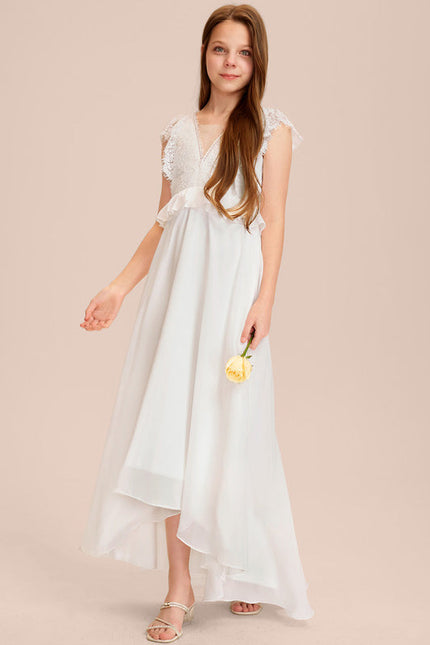 Robe Blanche Asymétrique Mariage - gallery 4