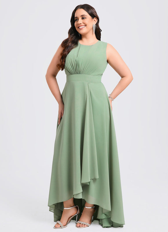 Robe Asymétrique Fluide Vert Émeraude - gallery 8
