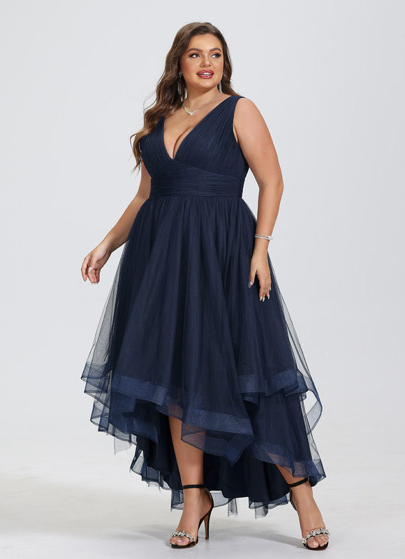 Robe Asymétrique Tulle Aérienne - gallery 7
