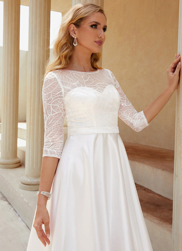 Robe Asymétrique De Mariée Chic - gallery 2