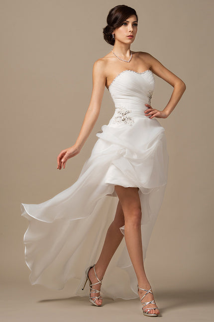 Robe Asymétrique Organza Éclatante - gallery 2