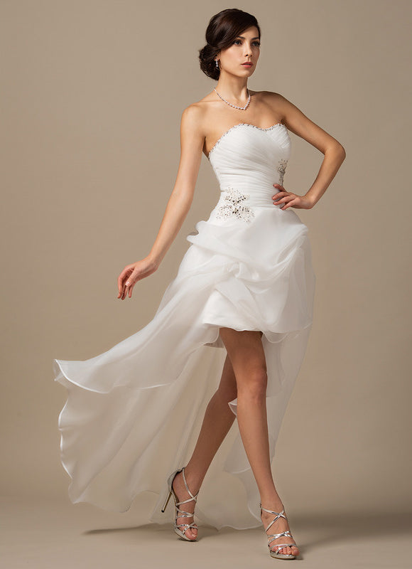 Robe Asymétrique Organza Éclatante - gallery 2