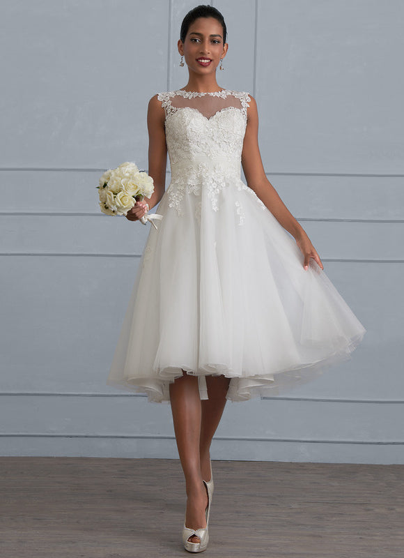 Robe Asymétrique Tulle Illusion Chic - gallery 1