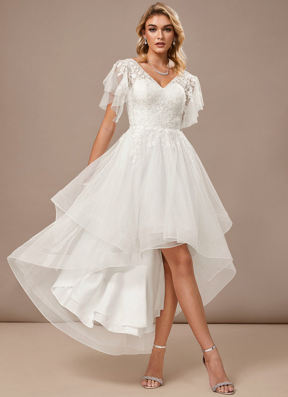 Robe Asymétrique Tulle Élégante