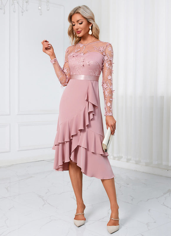 Robe Asymétrique Ajourée - gallery 3