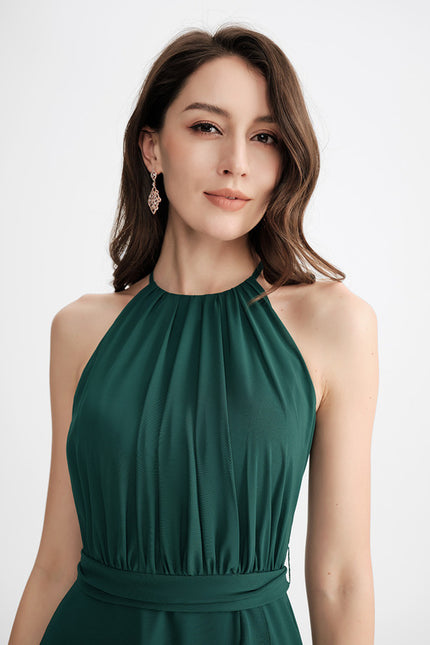 Robe Asymétrique Flottante Émeraude - gallery 7