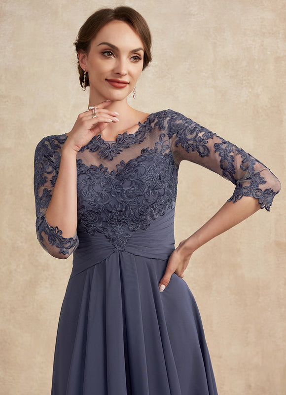 Robe Asymétrique Dentelle Lavande - gallery 5