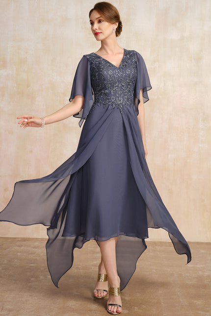 Robe Asymétrique Élégance Ondoyante - gallery 3