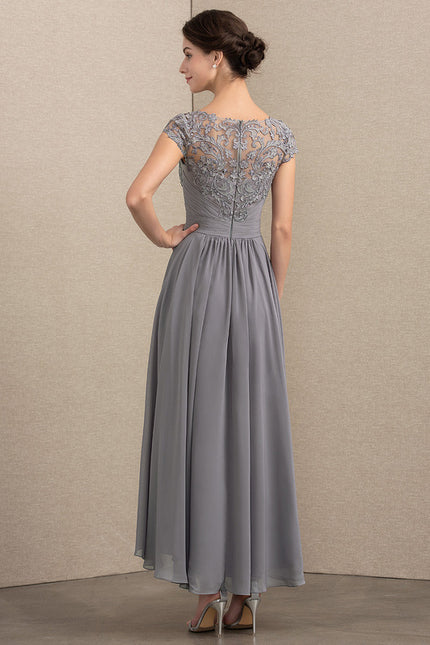 Robe Asymétrique Illusion Grise - gallery 2