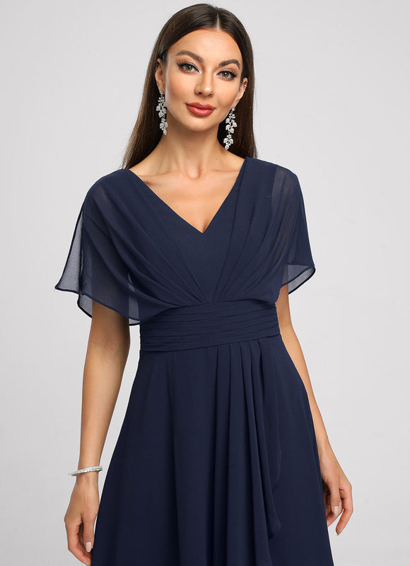 Robe Asymétrique Fluide Vert Pâle - gallery 4
