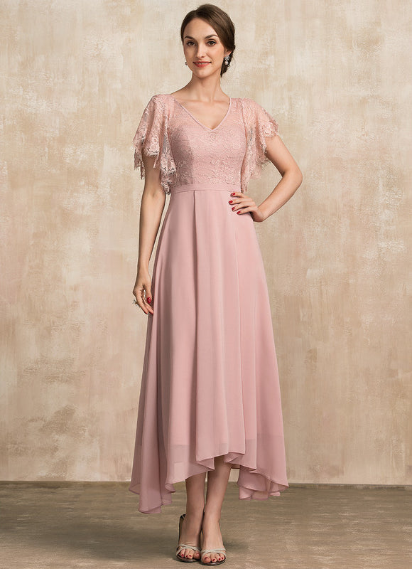 Robe Asymétrique Mousseline Fleurie - gallery 3