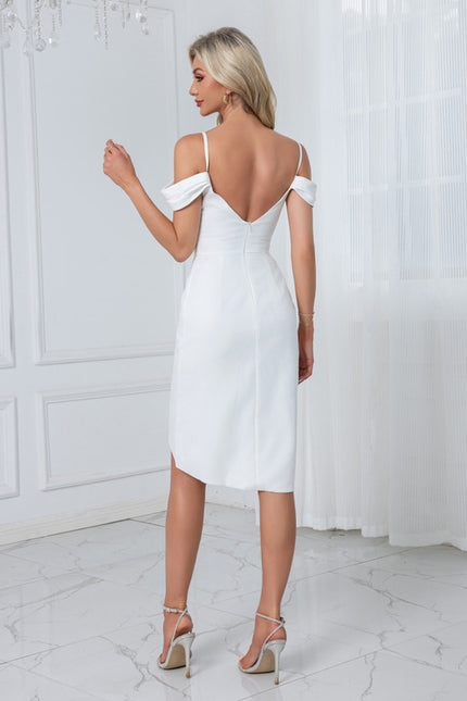 Robe Asymétrique Blanche Moderne - gallery 6