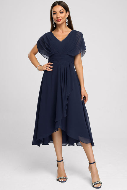 Robe Asymétrique Fluide Vert Pâle - gallery 2