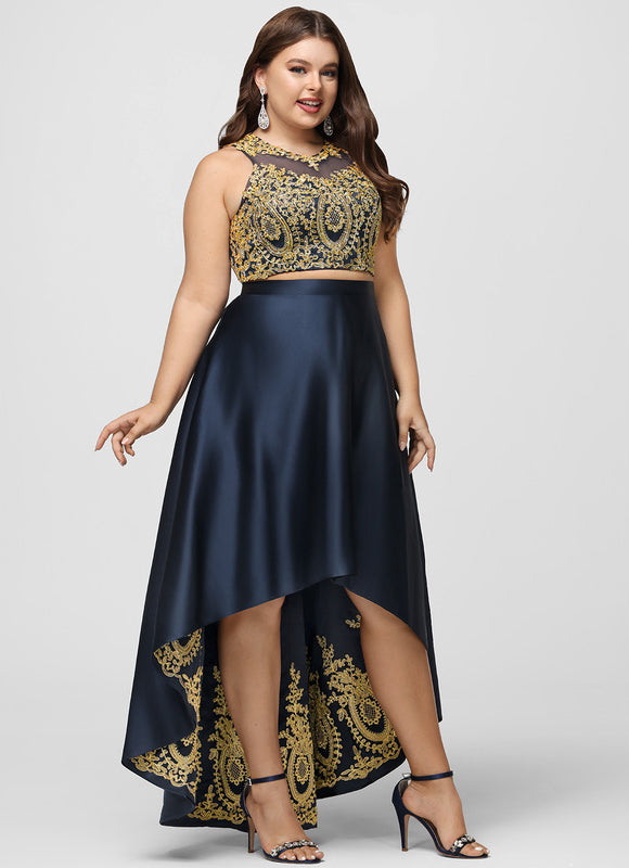 Robe Asymétrique Satinée Éclatante - gallery 8