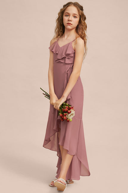 Robe Asymétrique Fluide Rose Poudré - gallery 6