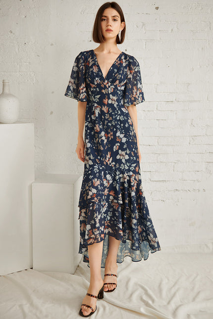 Robe Asymétrique Maxi Vaporeuse