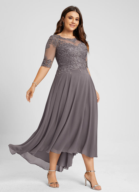 Robe Asymétrique Mère Élégante - gallery 9