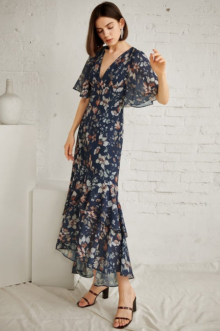 Robe Asymétrique Maxi Vaporeuse - gallery 3