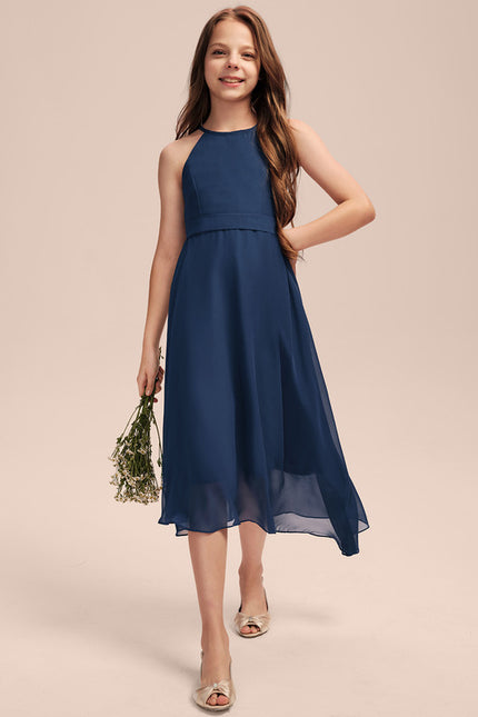 Robe Asymétrique Bleu Cobalt Fluide - gallery 4