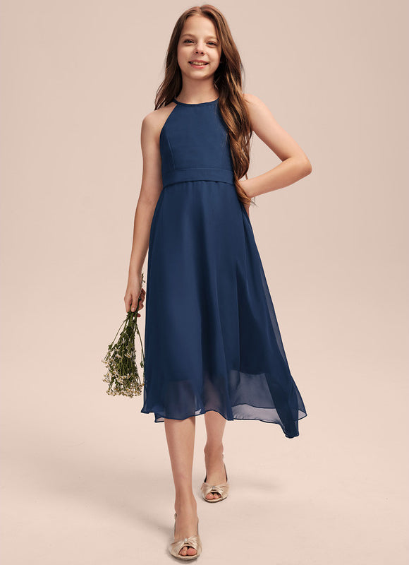 Robe Asymétrique Bleu Cobalt Fluide - gallery 4