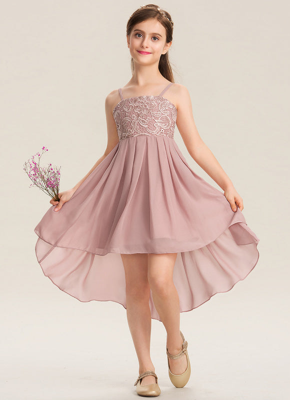 Robe Asymétrique Élégante Rosée