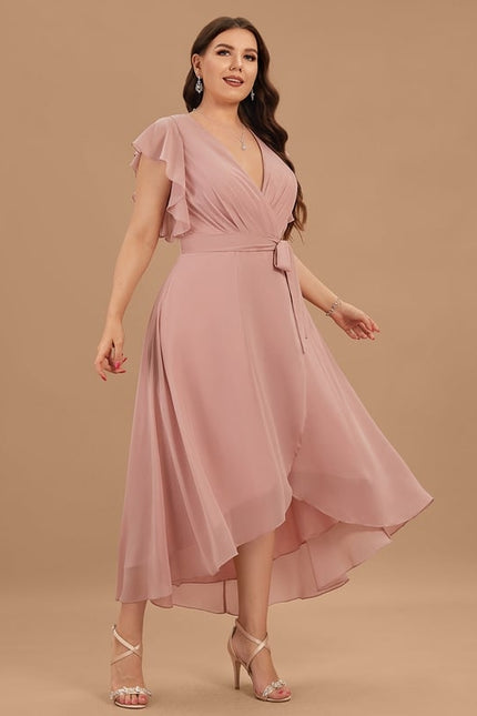Robe Asymétrique Fluide Vert Pâle - gallery 9