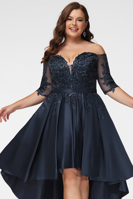 Robe Asymétrique Élégance Marine - gallery 8