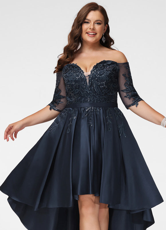 Robe Asymétrique Élégance Marine - gallery 8
