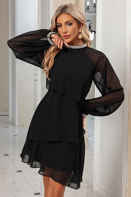 Robe Asymétrique Fluide Noire