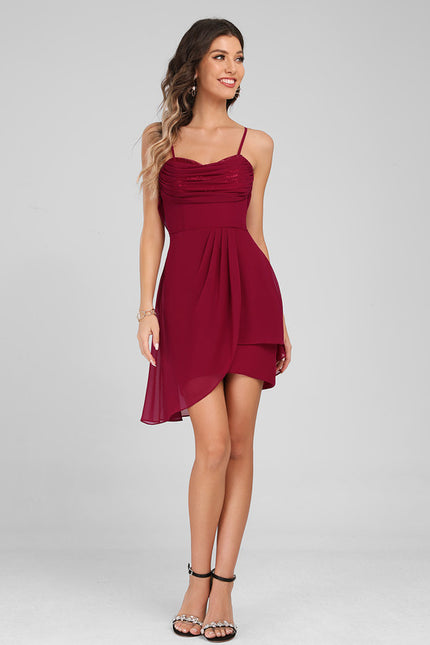 Robe Courte Asymétrique À Sequins - gallery 5