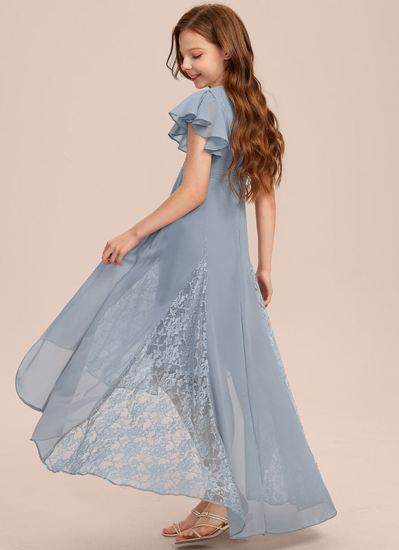 Robe Blanche Asymétrique Mariage - gallery 2