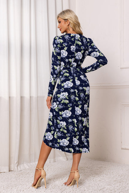 Robe Asymétrique Florale Élégante - gallery 1